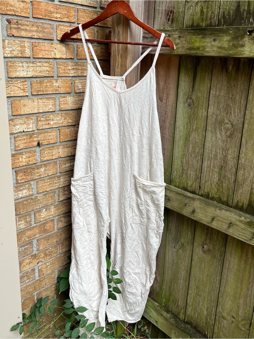 FP Movement by Free People Cream HotShot Jumpsuit